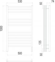 Электрический полотенцесушитель TERMINUS Ватикан П12 53х100 схема 3