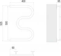 Электрический змеевик TERMINUS М-образный 40х52,5 схема 3