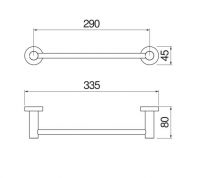 Полотенцедержатель Nobili ZEN ACPL20/335 схема 10