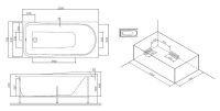 Встраиваемая акриловая ванна Am.Pm Like W80A-150-070W-A 150х70 схема 2