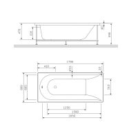 Акриловая ванна Am.Pm Spirit W72A-180-080W-A2 179,5х80 схема 2