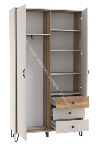 Шкаф для одежды 62.02 Рио, Кашемир/Дуб каньон