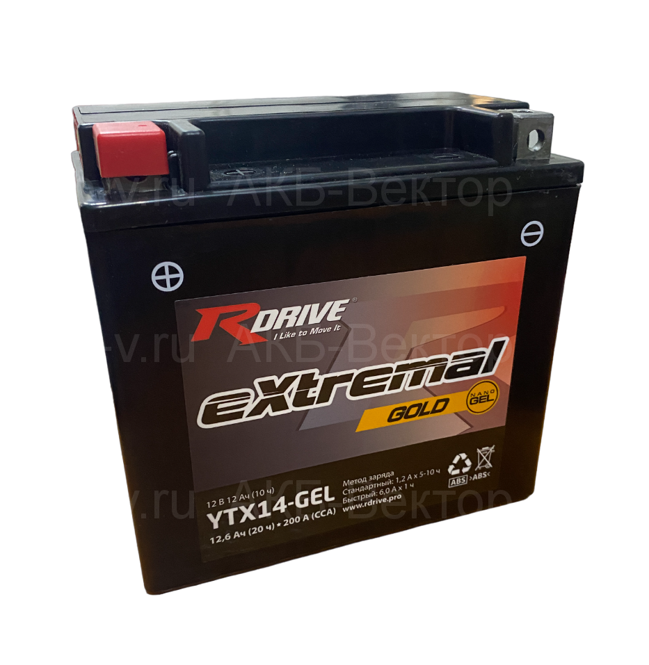 АКБ rDrive eXtremal Gold AGM YTX14-GEL (12Ач) (23г)