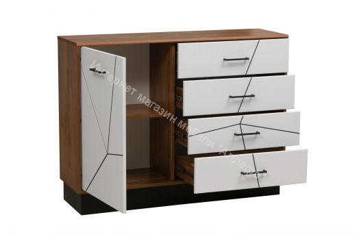 Комод 54.08 Гамма 1200 мм, Таксония/Белый