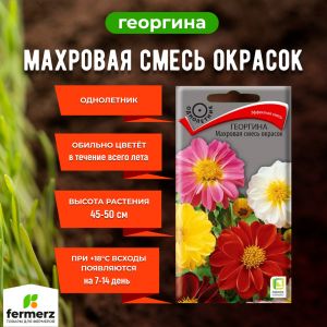 Семена Георгина Махровая смесь окрасок 0,3гр.