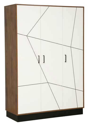 Шкаф для одежды 54.12 Гамма (3-х дв.), Таксония/Белый