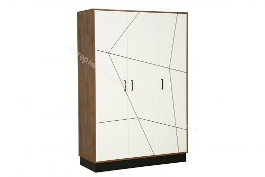 Шкаф для одежды 54.12 Гамма (3-х дв.), Таксония/Белый