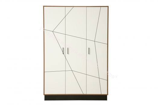 Шкаф для одежды 54.12 Гамма (3-х дв.), Таксония/Белый