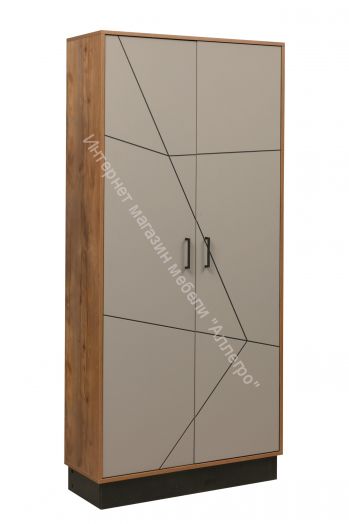 Шкаф комбинированный 54.14 Гамма (2-х дв.), Таксония/Грей