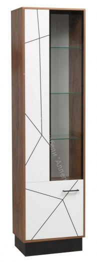 Шкаф-пенал 54.01 Гамма (левый), Таксония/Белый