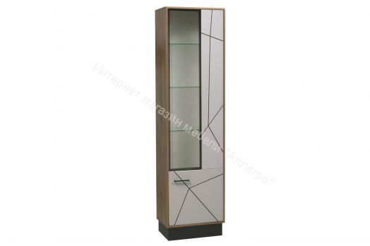 Шкаф-пенал 54.01 - 01 Гамма (правый), Таксония/Грей