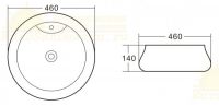 Круглая раковина на столешницу BelBagno BB1398 46х46 см схема 2