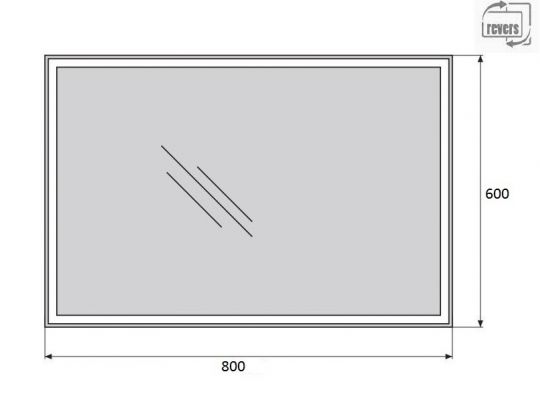 Зеркало для ванной комнаты BelBagno SPC-GRT-600-800-LED-BTN ФОТО