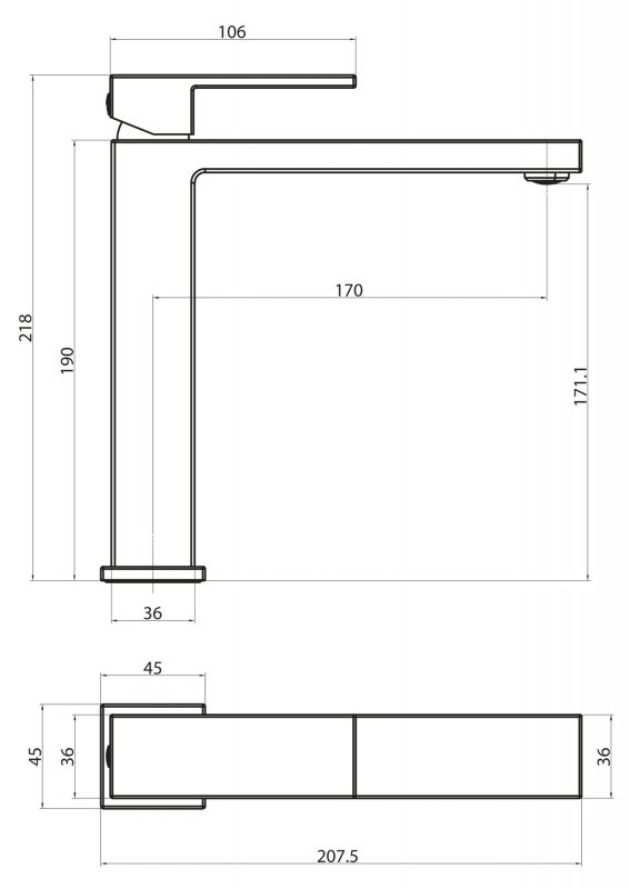 BelBagno Magna смеситель для раковины схема 2