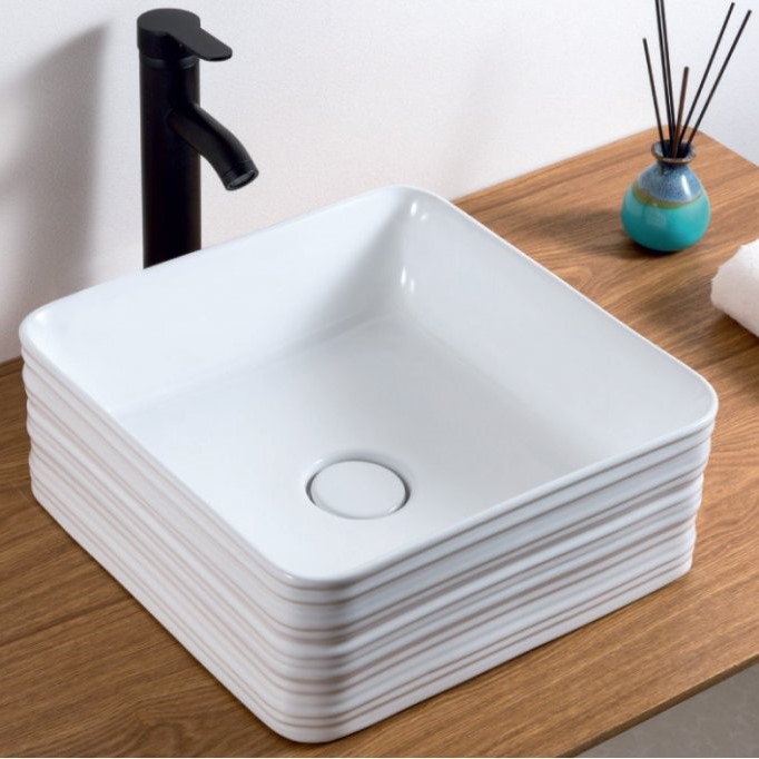 Изображение Квадратная раковина BelBagno BB1407 38х38