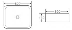 Настольная раковина BelBagno BB1304 50х39 см ФОТО