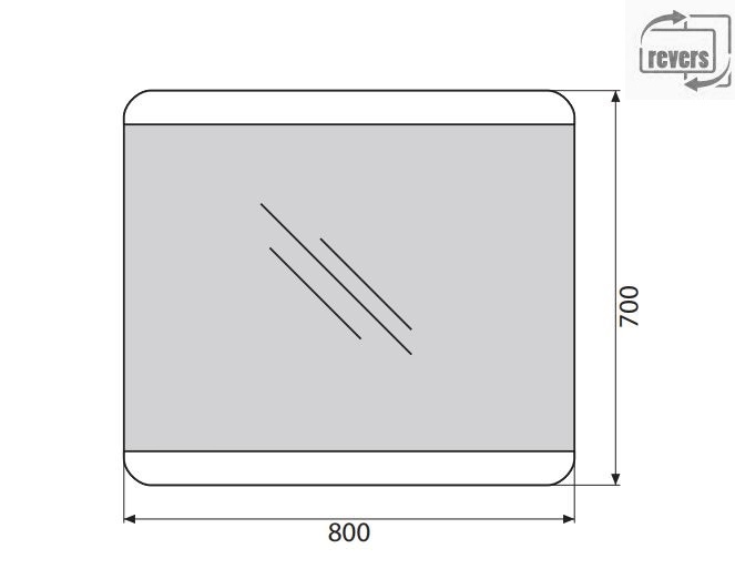 Зеркало для ванной комнаты BelBagno SPC-CEZ-800-700-LED-BTN схема 2