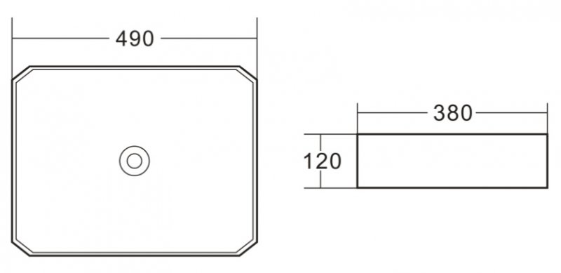 Раковина накладная BelBagno BB1386 схема 2