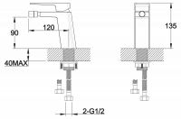 BelBagno Arlie смеситель для биде схема 2