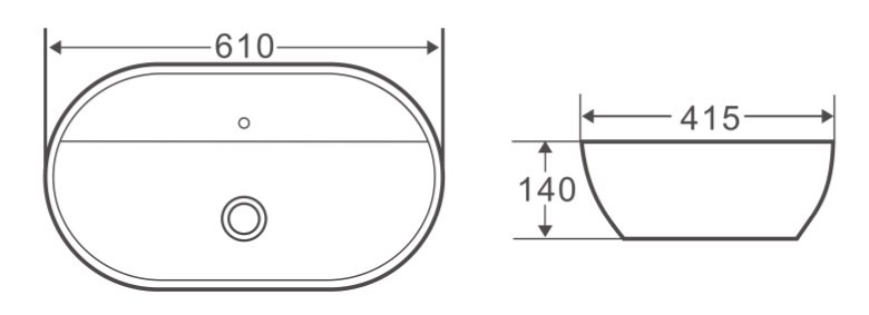 Раковина накладная BelBagno BB1346 схема 2