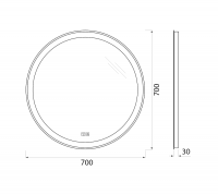 Зеркало для ванной комнаты BelBagno SPC-RNG-700-LED-TCH-WARM схема 2