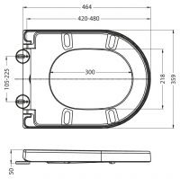 Унитаз BelBagno Senso-R безободковый подвесной BB017CHR схема 6