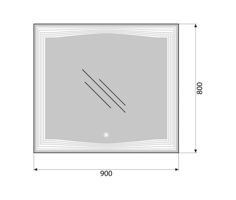 Зеркало для ванной комнаты BelBagno SPC-LNS-900-800-LED-TCH ФОТО