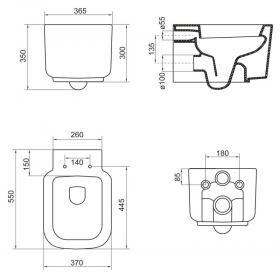 Безободковый унитаз BelBagno Vaso (Васо) BB127CH ФОТО