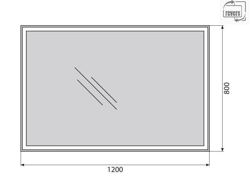 Зеркало для ванной комнаты BelBagno SPC-GRT-1200-800-LED-BTN схема 2