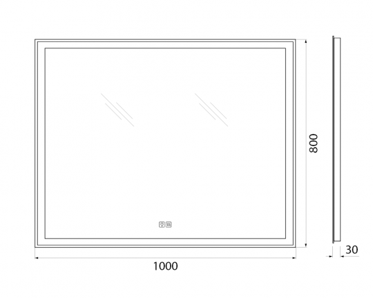 Зеркало для ванной комнаты BelBagno SPC-GRT-1000-800-LED-TCH-WARM ФОТО