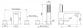 Смеситель на борт ванны BelBagno Terra TER-VI5-CRM ФОТО