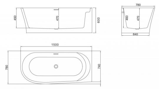 Акриловая угловая ванна Belbagno BB410 ФОТО