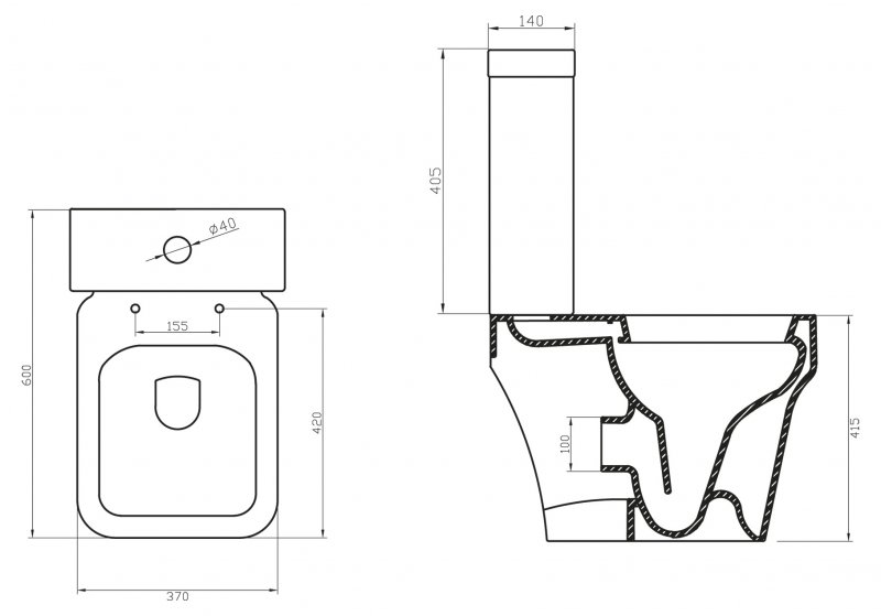 Унитаз компакт BelBagno Janice (Джанис) BB124CP ФОТО