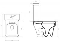 Унитаз компакт BelBagno Janice (Джанис) BB124CP схема 2