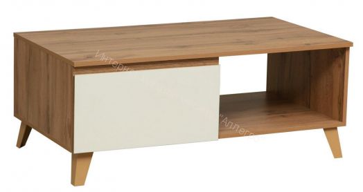 Стол журнальный 53.08 Авалон, Дуб вотан/Белый