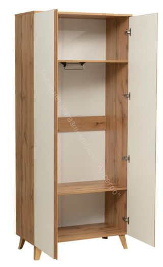 Шкаф для белья 53.03 Авалон, Дуб вотан/Белый