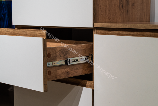 Шкаф комбинированный 53.01 Авалон, Дуб вотан/Белый