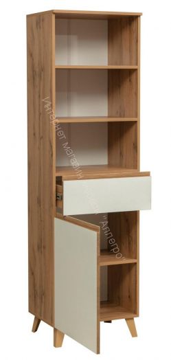 Шкаф-пенал 53.04 Авалон, Дуб вотан/Белый