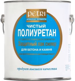 Лак для Бетона и Камня Petri Concrete & Stone Sealer 0.946л Глянцевый, Полиуретановый / Петри.