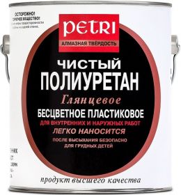 Лак Паркетный, Полиуретановый 0.946л Petri Dimond Hard Глянцевый / Петри Даймонд Хард.