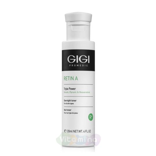GiGi Лосьон - концентрат ночной мультикислотный Retin A Triple Power Overnight Toner