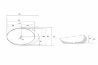 Накладная раковина ABBER Bequem AC2107BS черная матовая с серебром 49х31 схема 2