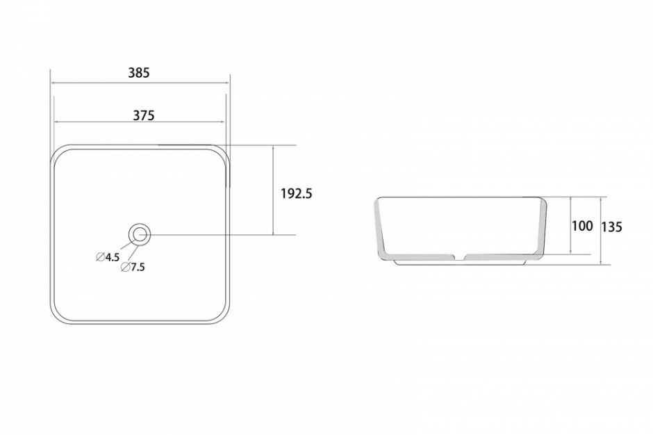 Накладная раковина ABBER Rechteck AC2211MBG темно-зеленая матовая 38,5х38,5 ФОТО