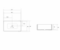 Раковина накладная ABBER Rechteck AC2207 51х34,5 белая схема 2