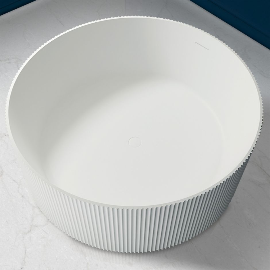 Изображение Отдельностоящая ванна из искусственного камня ABBER Stein AS9679 белая матовая 150х150