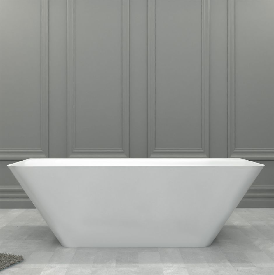 Ванна из искусственного камня ABBER Stein AS9619 белая матовая 180х85