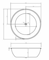 Акриловая ванна ABBER 150х150 AB9279MB схема 2