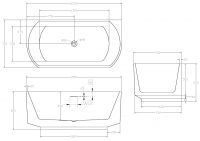Акриловая ванна ABBER AB9488-1.5 150х75 схема 2