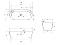 Ванна акриловая ABBER AB9219 175,5х80 схема 2