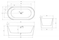 Акриловая ванна ABBER AB9209 170х80 схема 2